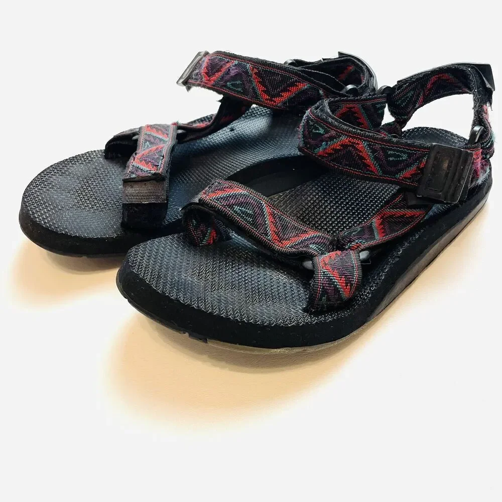 Teva Original Sandals Unisex‎ M8/W9-10 Colorful Aztec Southwestern Hiking Shoes